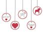Preview: Skandinavisch weihnachtliche Anhänger - ITH-Stickdatei